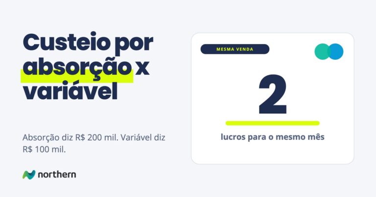 Custeio por absorção x variável: o número 2 em destaque: lucros para o mesmo mês